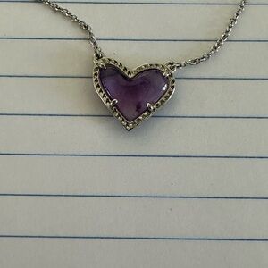 Kendra Scott Purple Heart Necklace